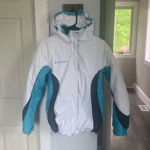 White/Blue/Black Columbia Winter Jacket